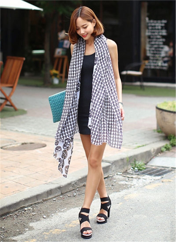 真絲圍巾 女士圍巾 印花圍巾