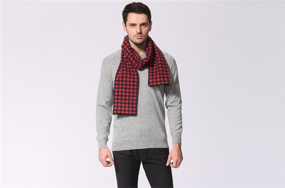 真絲格子圍巾 圍巾OEM定制