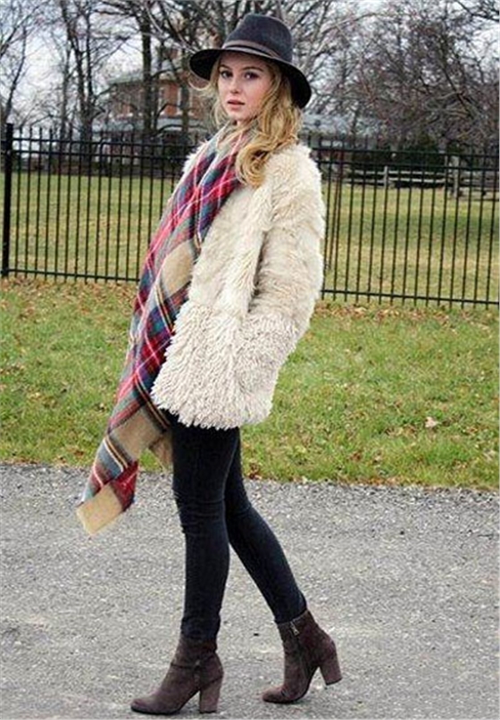 羊絨圍巾 格子圍巾 羊絨格子圍巾 圍巾定制