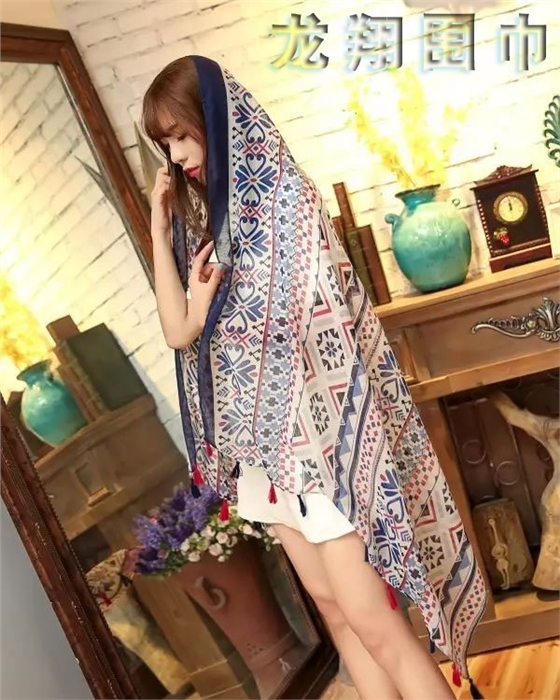 龍翔圍巾上身效果圖