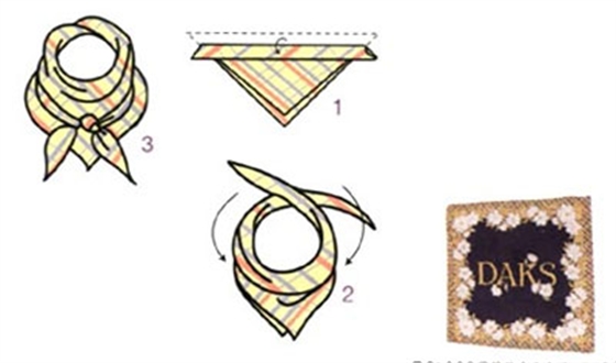 絲巾系法牛仔結