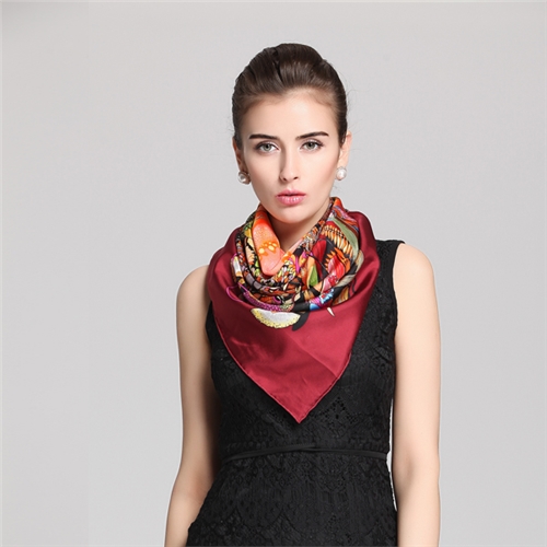 真絲印花圍巾