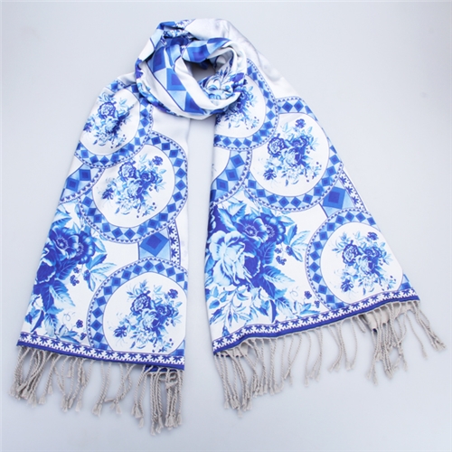 青花瓷復合披肩