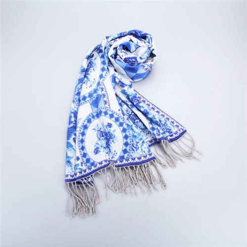 青花瓷復合披肩