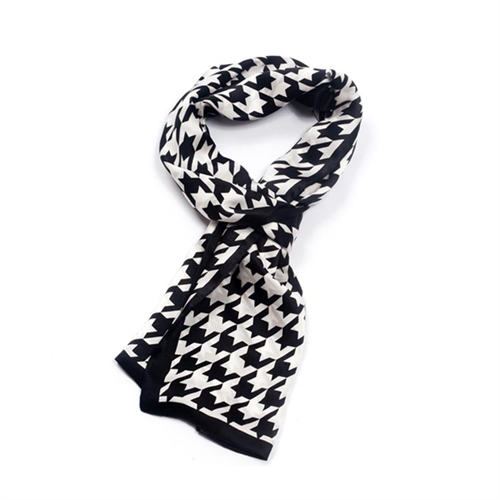 千鳥格印花絲巾