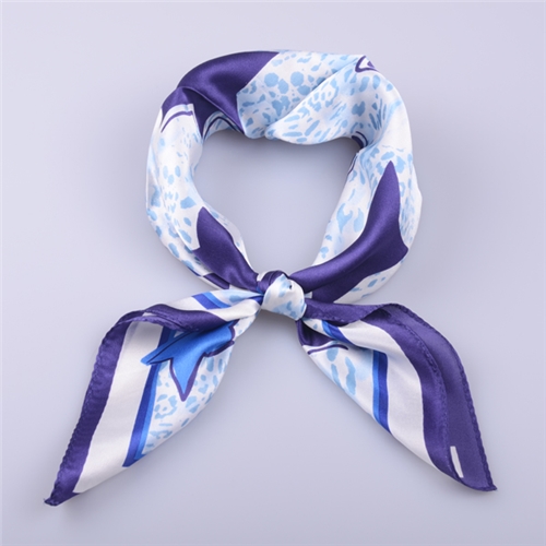 真絲素縐緞方巾