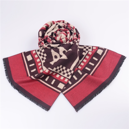 新款男士提花圍巾