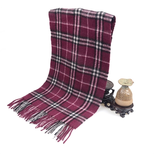 新款男士格子羊毛圍巾