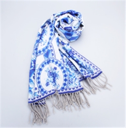 青花瓷復合披肩