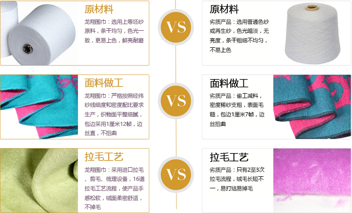 龍翔真絲圍巾與普通圍巾優(yōu)劣對(duì)比