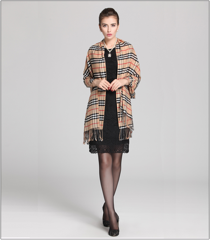 經典格子披肩 拉絨披肩 披肩定制