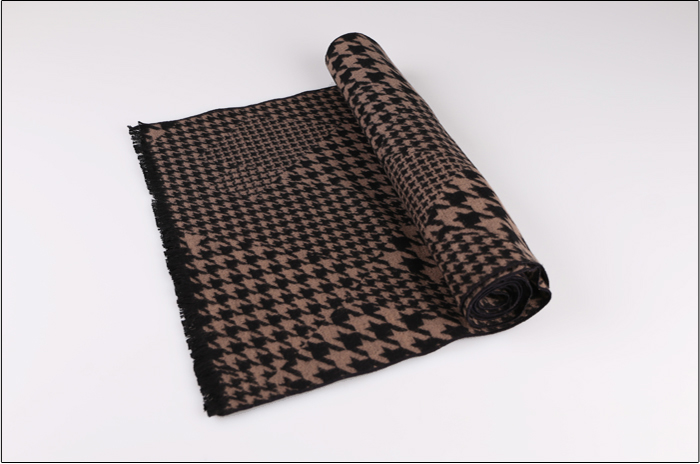 真絲圍巾 千鳥(niǎo)格圍巾 圍巾廠家