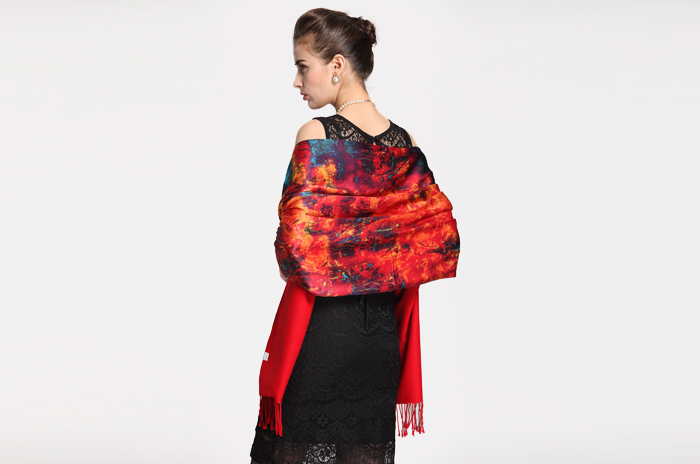 真絲披肩 印花披肩 復(fù)合披肩 披肩定制