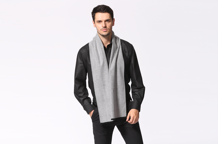 男士圍巾 拉絨圍巾 真絲圍巾