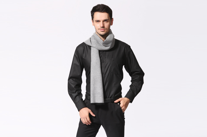 男士圍巾 拉絨圍巾 真絲圍巾