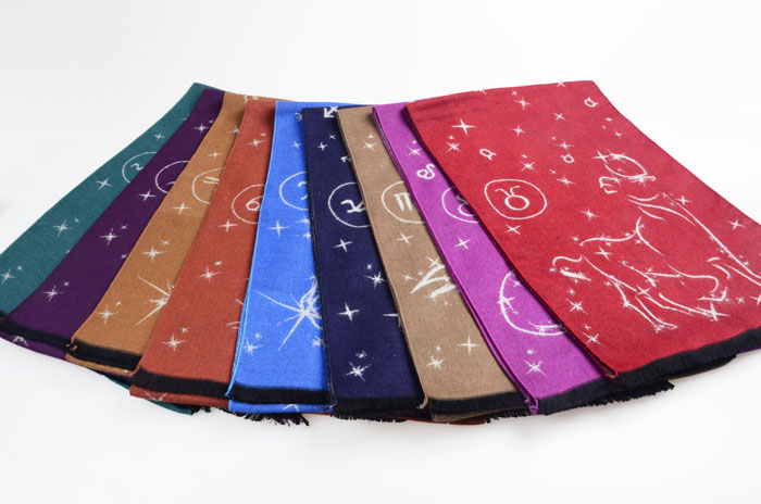 星座圍巾 拉絨圍巾 圍巾批發 人棉圍巾