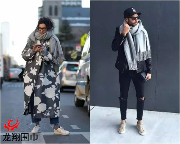 圍巾上身效果 圍巾上身效果