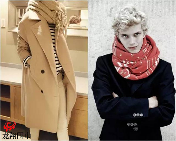 圍巾上身效果 圍巾上身效果