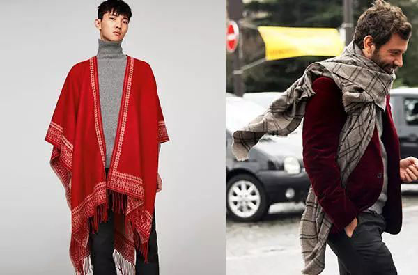 男士流蘇圍巾