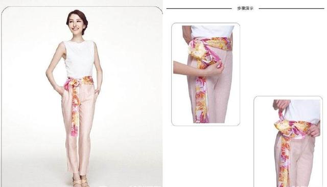 絲巾圍法六、早春逛街的獨特打扮