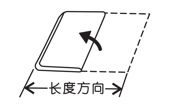 按照長度方向對折
