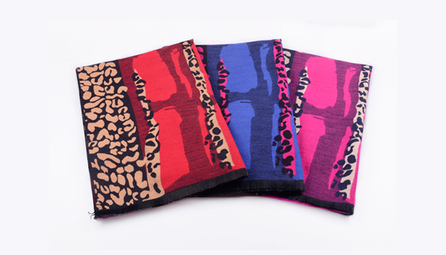 時尚女士豹紋披肩