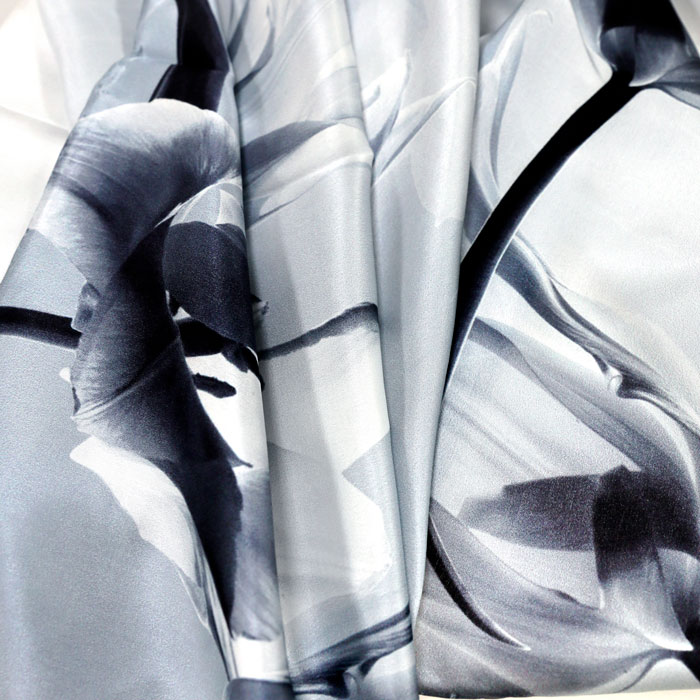 蓮開并蒂絲巾細節圖