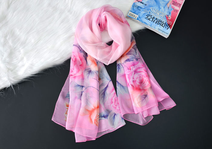 春暖花開絲巾細節圖 春暖花開絲巾細節圖