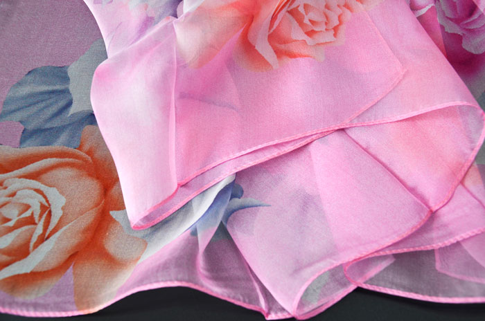 春暖花開絲巾細節圖 春暖花開絲巾細節圖