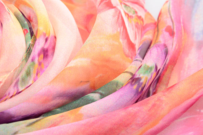 春華秋實絲巾細節圖 春華秋實絲巾細節圖