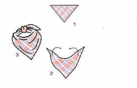 絲巾三角打結