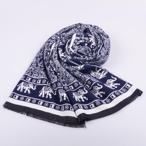 大象青花瓷披肩 大象青花瓷披肩