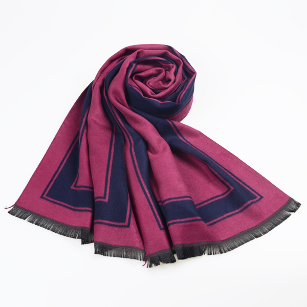 女士提花邊框披肩 女士提花邊框披肩