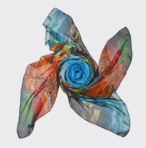 新款飄逸真絲圍巾印花圍巾 圍巾批發(fā) 圍巾披肩