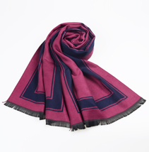 女士提花邊框披肩