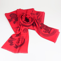 招財進寶紅圍巾