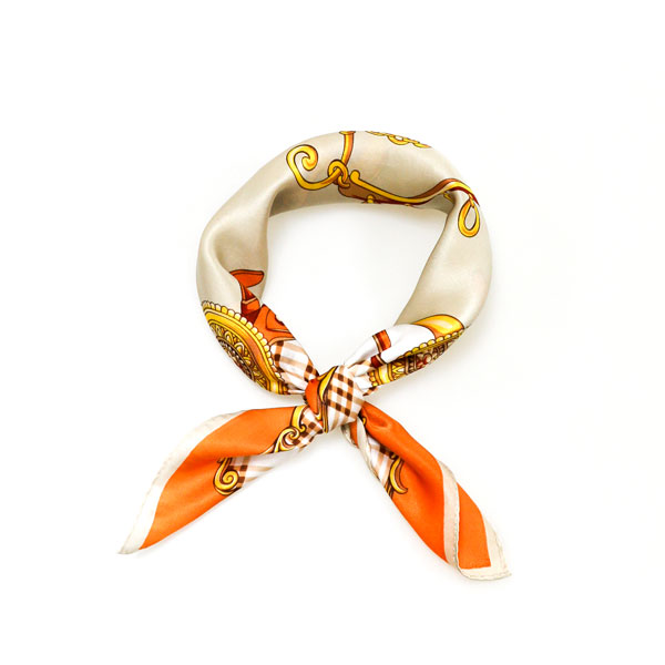 格紋誘橘小方巾