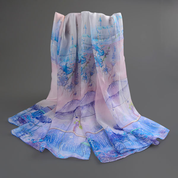 夢幻城堡絲巾
