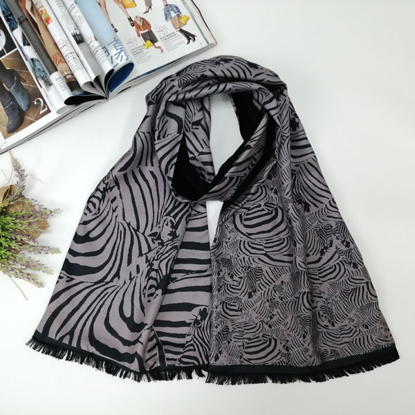 男士經典斑馬圍巾